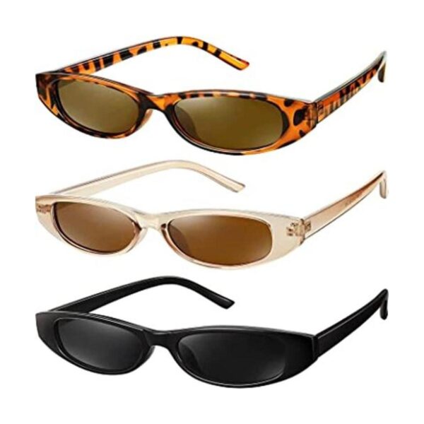 3 pares de lentes de sol rectangulares estilo retro_1