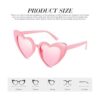 3 pares de lentes de sol con forma de corazón enmarcados