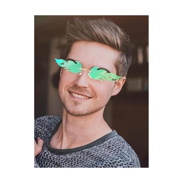 3 pares de lentes de sol con forma de llama de fuego_3