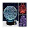 3 patrones 16 colores 3D Star Wars luz nocturna MANCO Star_1