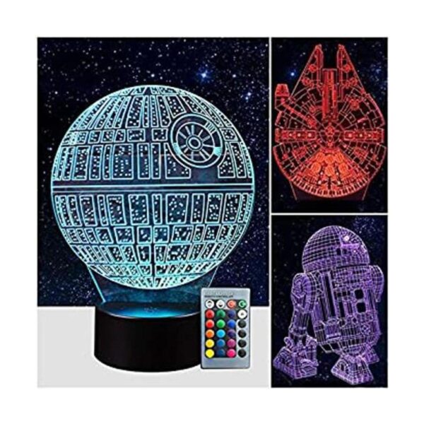 3 patrones 16 colores 3D Star Wars luz nocturna MANCO Star_1