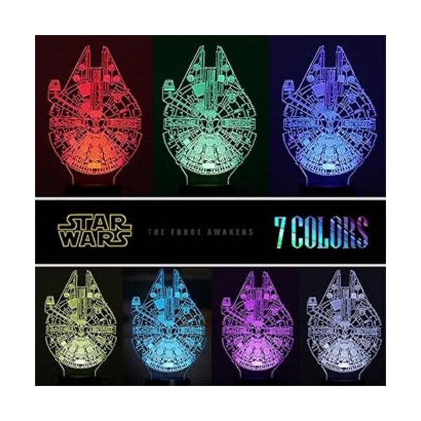 3 patrones 16 colores 3D Star Wars luz nocturna MANCO Star_2