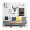 3 piezas de decoración colgante de madera de cráneo de