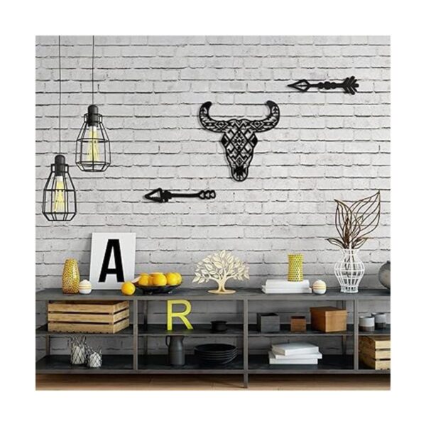3 piezas de decoración colgante de madera de cráneo de