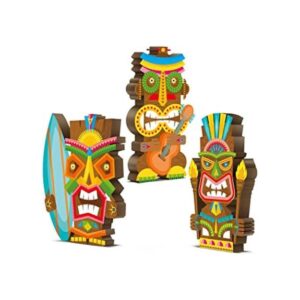 3 piezas de centro de mesa Tiki Bar para decoración de