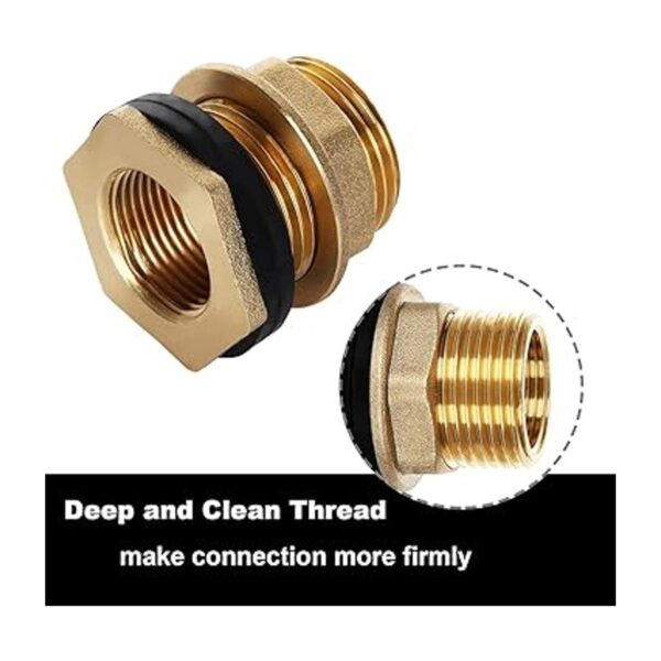 3 piezas de latón sólido conector de tanque de agua para