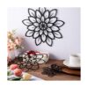 3 piezas de flores de metal negro decoración de pared