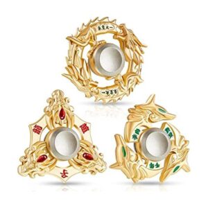 3 piezas de dragón dorado Fidget Cool Fox Finger Spinner_1
