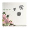 3 piezas de flores de metal negro decoración de pared
