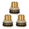 3 piezas de latón sólido conector de tanque de agua para