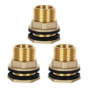 3 piezas de latón sólido conector de tanque de agua para