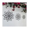 3 piezas de flores de metal negro decoración de pared