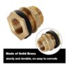 3 piezas de latón sólido conector de tanque de agua para