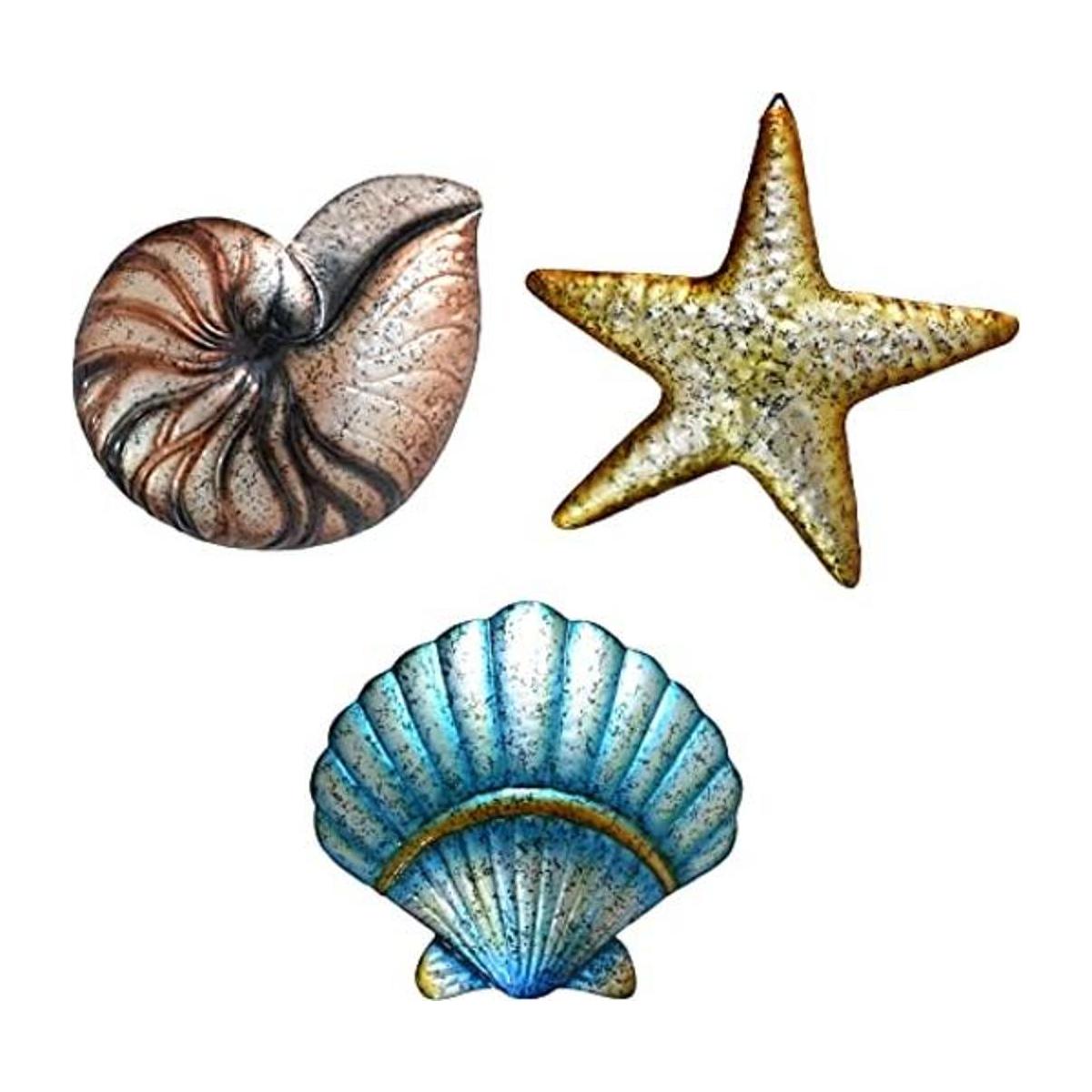 3 piezas de metal para decoración de pared de playa