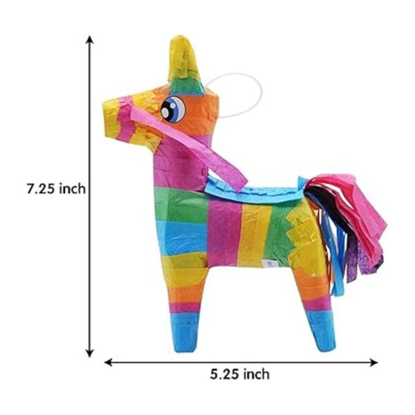 3 piezas de mini piñatas de burro de 7.5 x 5.5 pulgadas_4