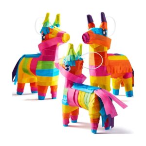 3 piezas de mini piñatas de burro de 7.5 x 5.5 pulgadas_1