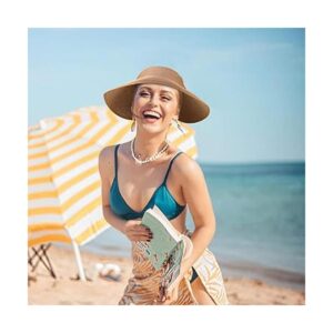 3 piezas de paja plegable para mujer visera ancha_5
