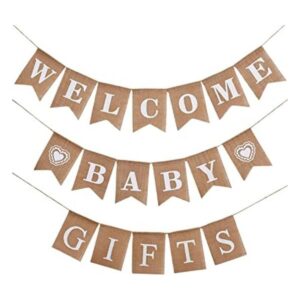 3 piezas de pancarta de bienvenida para bebé pancarta de