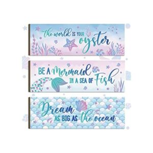 3 piezas de sirena para decoración de habitación de niñas
