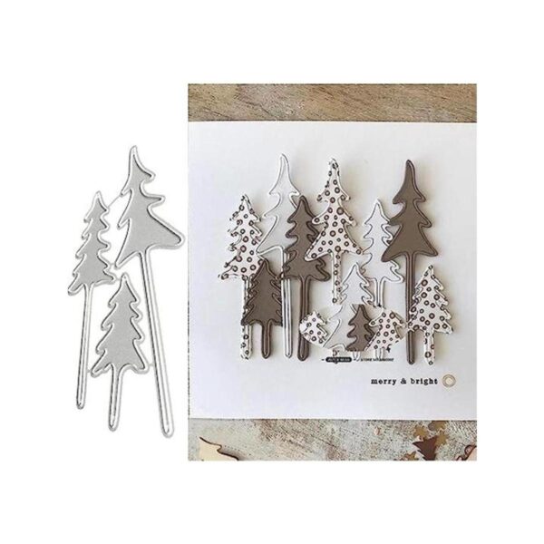 3 piezas de troqueles de metal para árbol de Navidad
