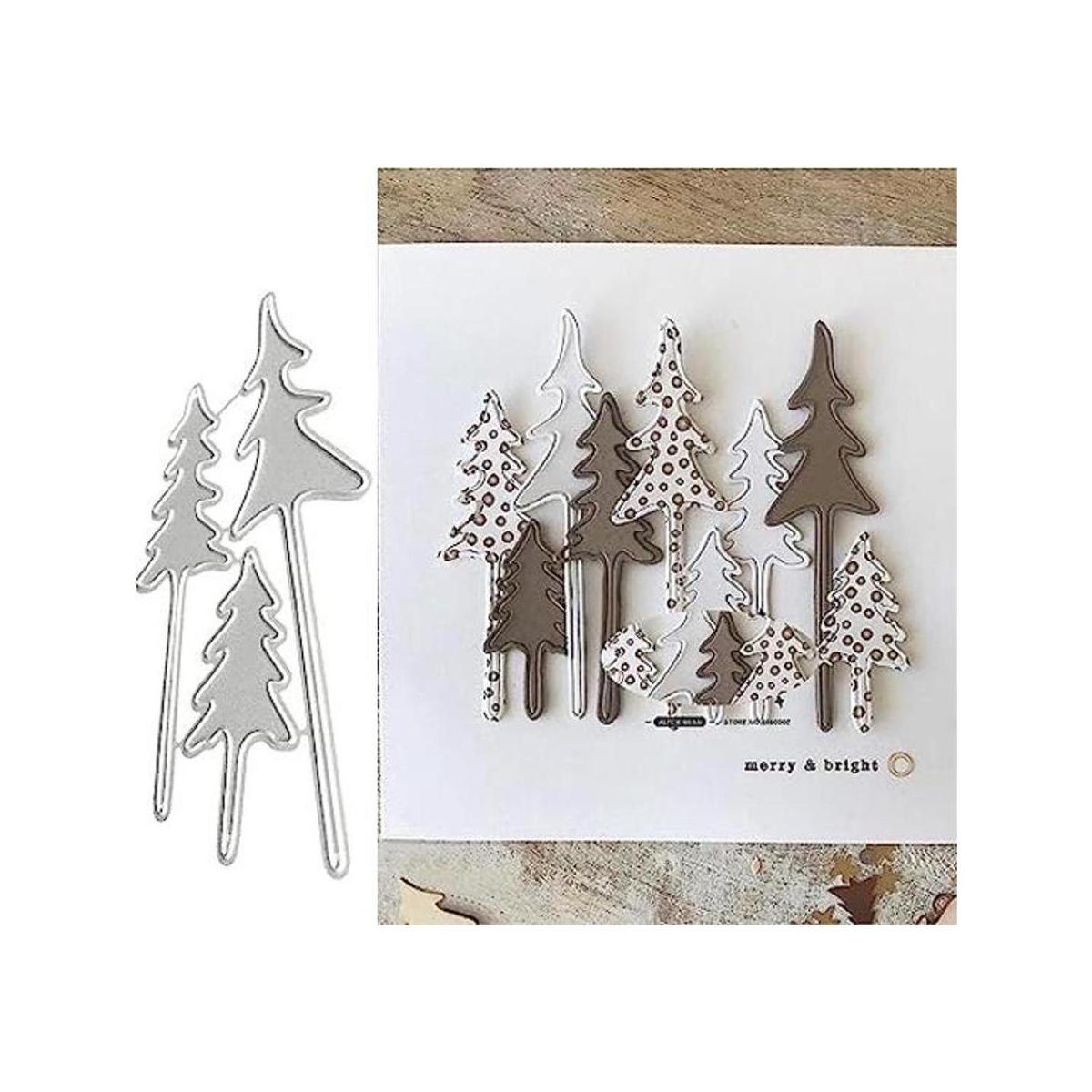3 piezas de troqueles de metal para árbol de Navidad