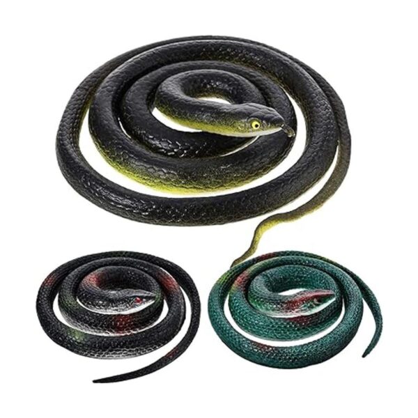 3 piezas de serpientes de goma grandes realistas_1