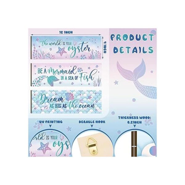 3 piezas de sirena para decoración de habitación de niñas