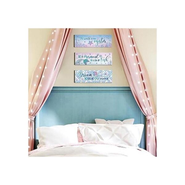 3 piezas de sirena para decoración de habitación de niñas
