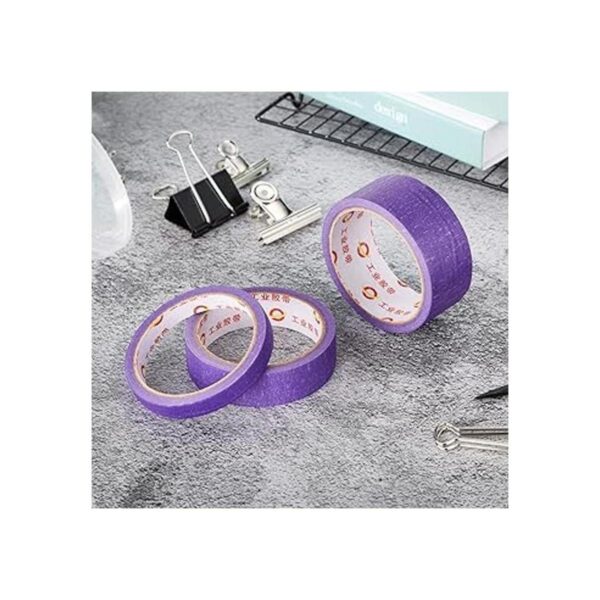 3 rollos de cinta adhesiva de arte morado extraíble cinta