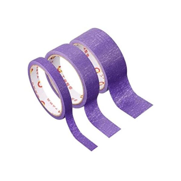 3 rollos de cinta adhesiva de arte morado extraíble cinta