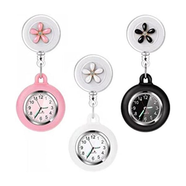 3 relojes de solapa para enfermeras médicos con clip_1