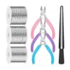 3 rollos de alambre de aluminio de calibre 182022 con
