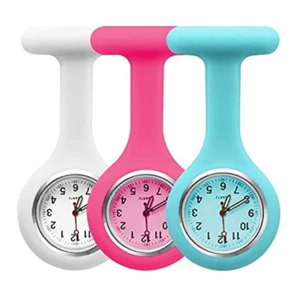 3 relojes de silicona para enfermeras color práctico_1