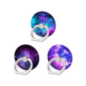 3 unidadesmármol Mandala Galaxy Soporte de anillo de_1