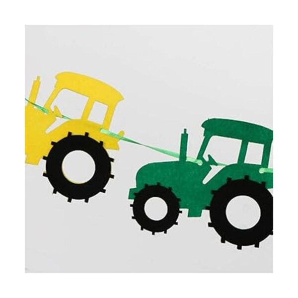 3 unids Tractor Banner Fieltro Banderines Guirnalda Señal_2