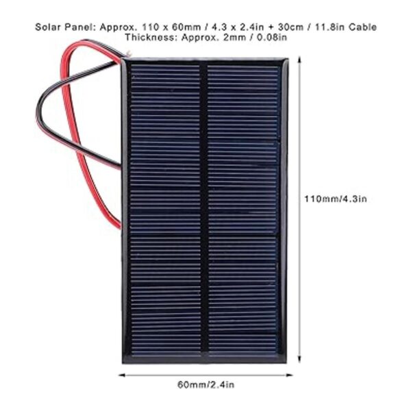 3 unids mini panel solar DC 6 V polisilicio solar epoxi