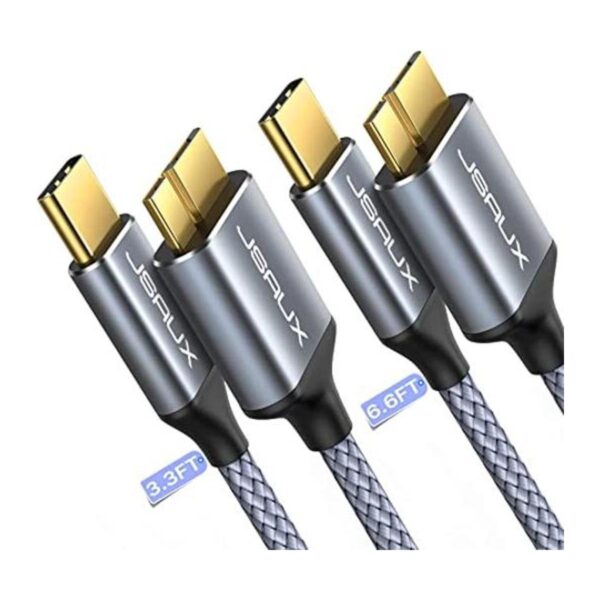 3.3 pies 6.6 pies cable USB C a micro B paquete de 2