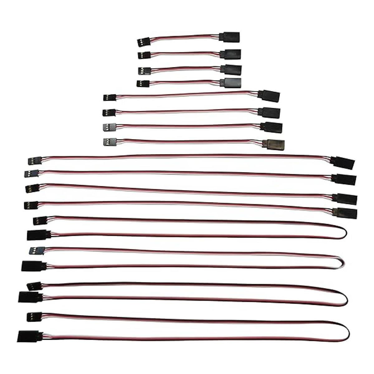 3 6 12 24 estilo Futaba Servo Extension Variety Pack