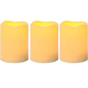 3 velas LED sin flama de pilas impermeables para_1