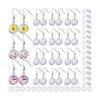 30 aretes de sublimación en blanco para el día de San