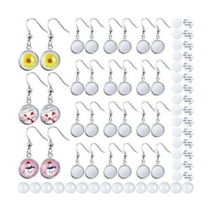 30 aretes de sublimación en blanco para el día de San