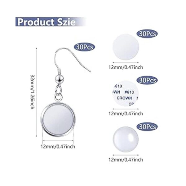 30 aretes de sublimación en blanco para el día de San
