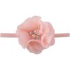 30 apliques de tela de costura de flores de gasa rosa
