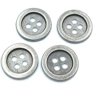 30 botones de metal estilo vintage con 4 agujeros para_1