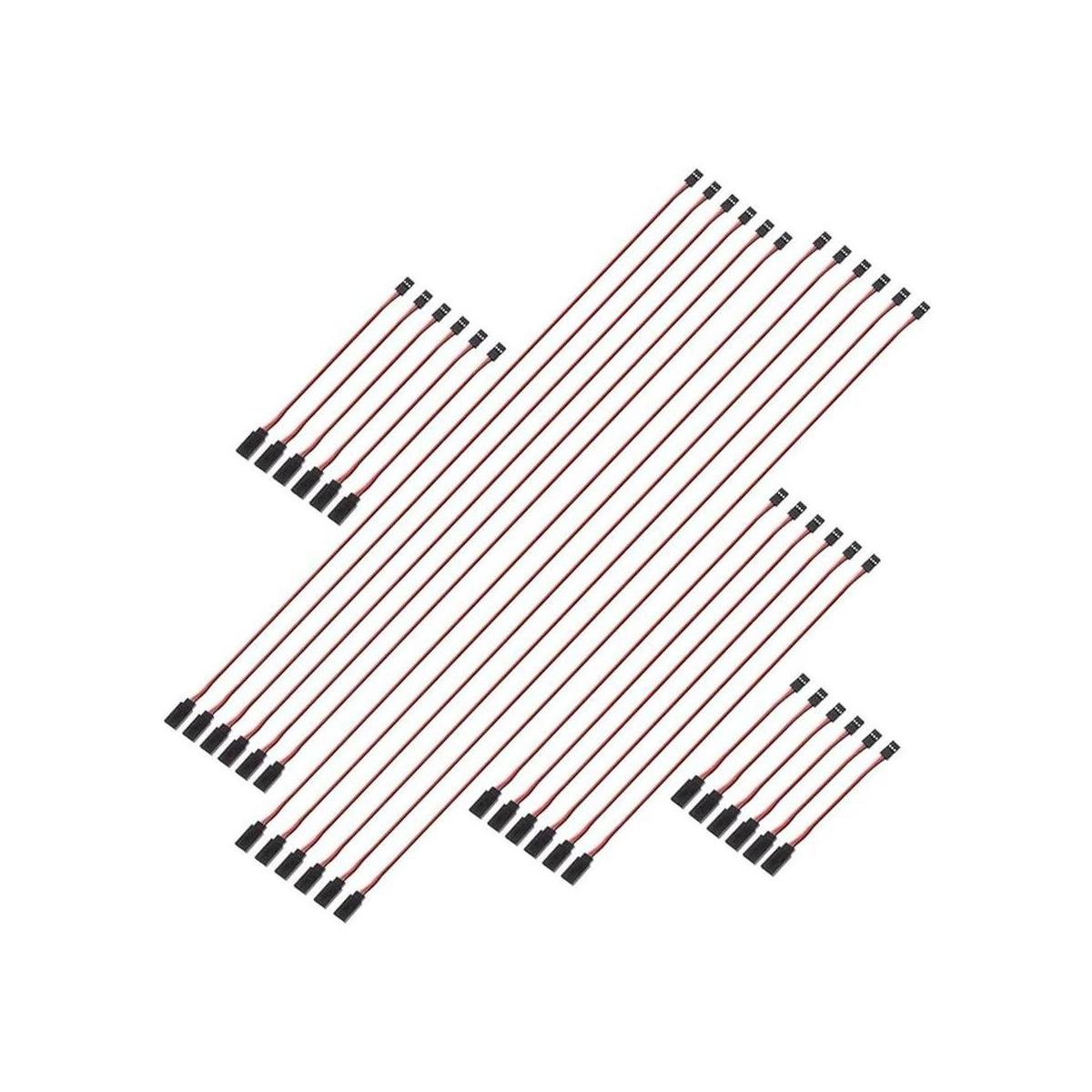 30 conectores de cable de extensión de 3 pines macho a