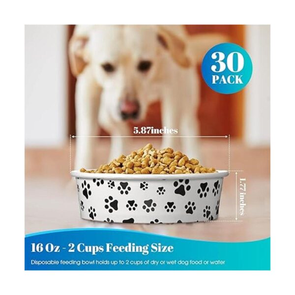 30 cuencos desechables de alimentación para perros