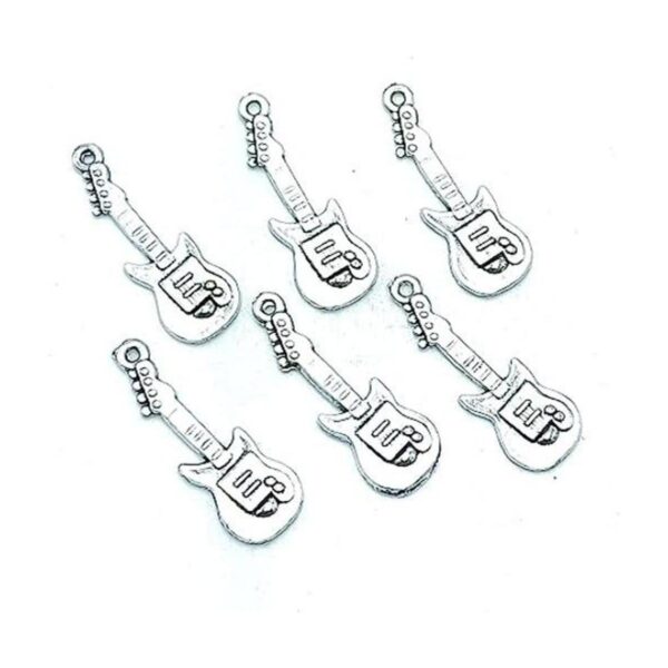 30 colgantes de plata tibetana para hombre guitarra_1