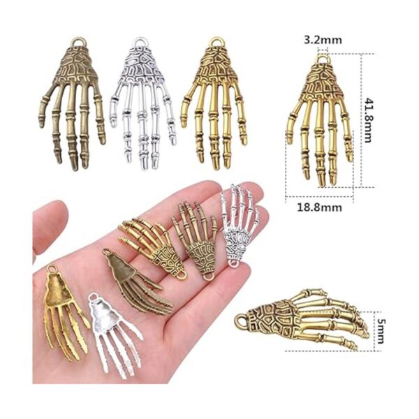 30 colgantes de mano de calavera de esqueleto tibetano de
