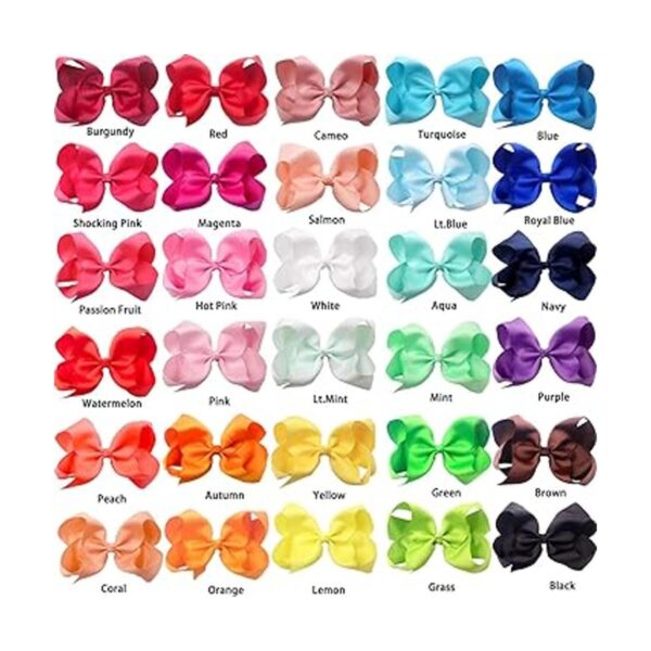 30 colores para bebés y niñas lazos grandes de pelo de 6_2