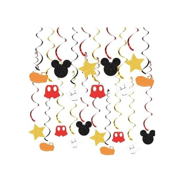 30 decoraciones colgantes de cumpleaños de Mickey Mouse_4
